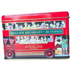 London Double-Decker Bus Tea Tin Bank